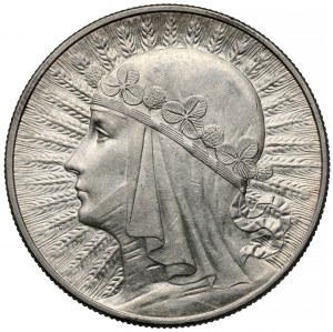 Hlava ženy 10 zlatých 1933