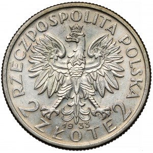 Głowa Kobiety 2 złote 1933