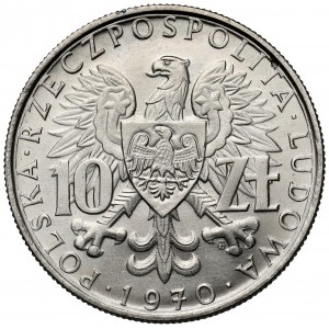 Próba NIKIEL 10 złotych 1970 Byliśmy, Jesteśmy...