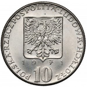Próba NIKIEL 10 złotych 1971 FAO - Ryba