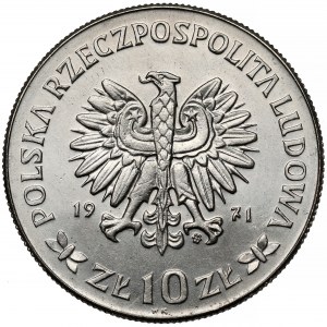 Próba NIKIEL 10 złotych 1971 Powstanie Śląskie - pomnik