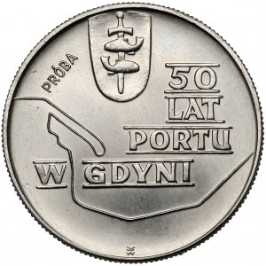 Próba NIKIEL 10 złotych 1972 Port w Gdyni - tło bez desenia