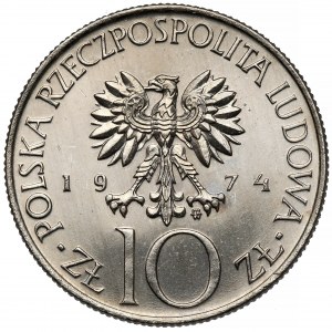 Próba NIKIEL 10 złotych 1974 Mickiewicz