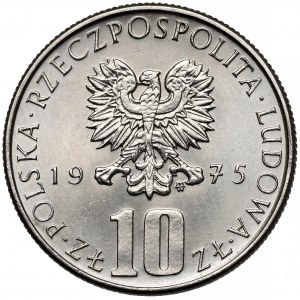 Próba NIKIEL 10 złotych 1975 Bolesław Prus