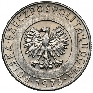 Próba NIKIEL 20 złotych 1973 Wieżowiec i łany zboża