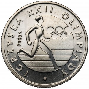 Próba NIKIEL 20 złotych 1980 XXII Olimpiada - biegacz
