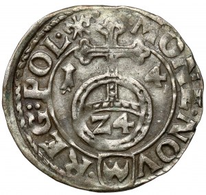 Sigismondo III Vasa, mezzo binario con ganci 1614 - Aquila - RARO