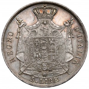 Italy, Napoleon I, 5 lira 1812-M, Milan