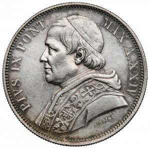Watykan, Pius IX, 5 lir 1870-R, Rzym