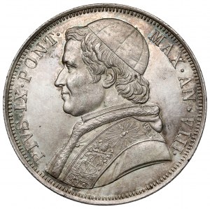 Vatikán, Pius IX, Scudo 1853-R, Rím