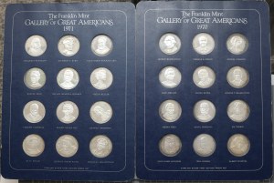 USA, Medal Series in SILVER - Gallery from Great Americans 1970-1971 (24pcs)