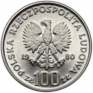 Próba NIKIEL 100 złotych 1980 Głuszce
