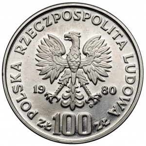 Próba NIKIEL 100 złotych 1980 Jan Kochanowski