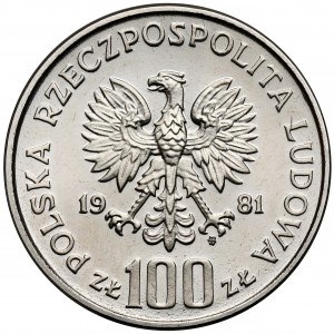 Próba NIKIEL 100 złotych 1981 Kościół Mariacki w Krakowie
