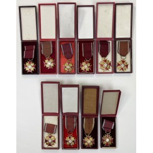 PRL, Złote Krzyże Zasługi z monogramem PRL - zestaw (10szt)