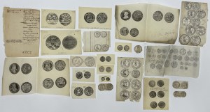 Engravings of Polish and Foreign coins - MIX set