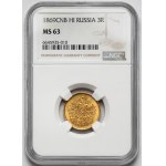 Rosja, Aleksander II, 3 ruble 1869 HI