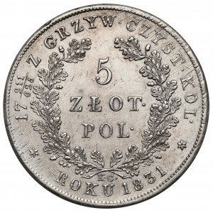 Powstanie Listopadowe, 5 złotych 1831 KG