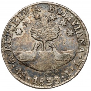 Boliwia, 4 soles 1830 JL, Potosi