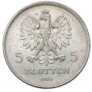 Nike 5 złotych 1928 bez znaku, Bruksela