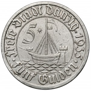 Gdańsk, 5 guldenów 1935 Koga