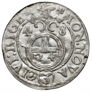 Krystyna Waza, Półtorak Ryga 1648 - bez liszki