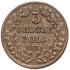 Powstanie Listopadowe, 3 grosze 1831 KG