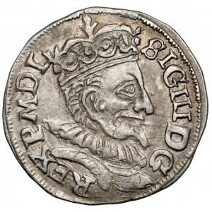 Zygmunt III Waza, Trojak Lublin 1598 - pełna data - RZADKI portret