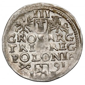 Zygmunt III Waza, Trojak Poznań 1591 - POLONIA