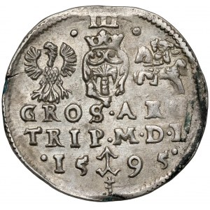 Zygmunt III Waza, Trojak Wilno 1595 - Prus