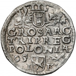 Zygmunt III Waza, Trojak Wschowa 1595 - z kratką