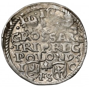 Zygmunt III Waza, Trojak Bydgoszcz 1595 - krzyż