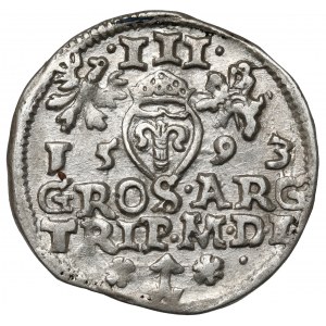 Zygmunt III Waza, Trojak Wilno 1593 - Platina - LI