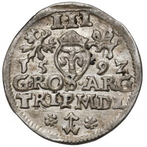 Zygmunt III Waza, Trojak Wilno 1592 - duże Z
