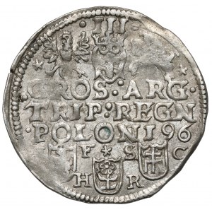 Zygmunt III Waza, Trojak Bydgoszcz 1596 - SIGIS - gwiazdki - rzadki