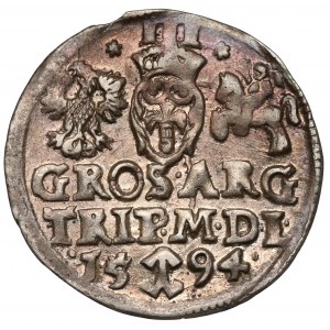 Zygmunt III Waza, Trojak Wilno 1594 - duże litery