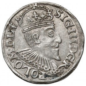 Zygmunt III Waza, Trojak Olkusz 1595 - znak na Aw.