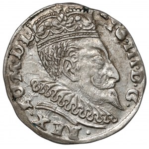 Zygmunt III Waza, Trojak Wilno 1595 - Prus - późny