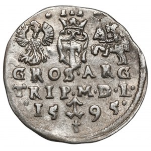 Zygmunt III Waza, Trojak Wilno 1595 - Prus - późny