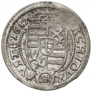 Śląsk, Ferdynand III, 3 krajcary 1637 HR, Kłodzko