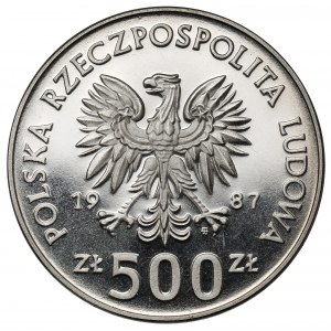 Próba NIKIEL 500 złotych 1987 Olimpiada Calgary