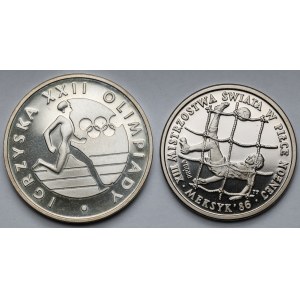 SREBRO 100 złotych 1980 i Próba CuNi 200 złotych 1985 - zestaw (2szt)