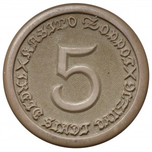 Wolne Miasto Gdańsk, Kasyno SOPOT (Zoppot) żeton - 5 guldenów