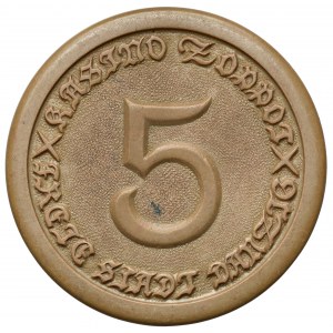Wolne Miasto Gdańsk, Kasyno SOPOT (Zoppot) żeton - 5 guldenów