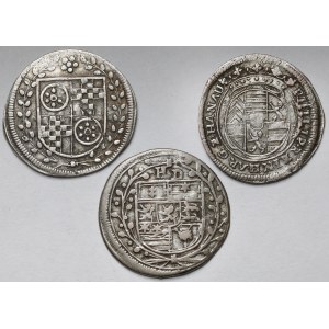 Niemcy, 2 albus 1690-1705 - zestaw (3szt)