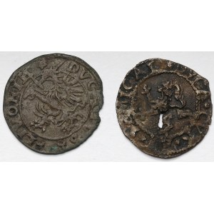Inflanty, Szeląg Dahlen 1572 i Kurlandia, Szeląg Mitawa 1575 - zestaw 2 (szt)