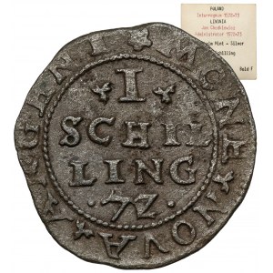 Inflanty, Szeląg Dahlen 1572 - ex. Karolkiewicz