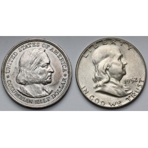 USA, 1/2 dolara 1893 Columbian EXPO i 1/2 dolara 1952 - zestaw (2szt)