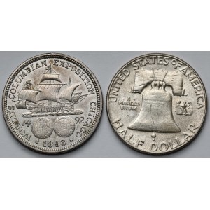 USA, 1/2 dolara 1893 Columbian EXPO i 1/2 dolara 1952 - zestaw (2szt)