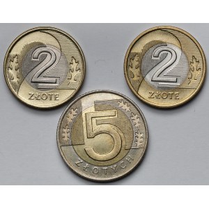 2-5 złotych 1994-1995 - zestaw (3szt)